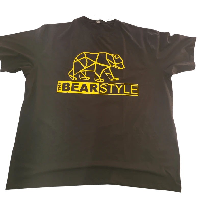 TBS férfi sárga mozaik maci nagymintás póló | The Bear Style |The Bear Style Kft. - sargamozaikfekete